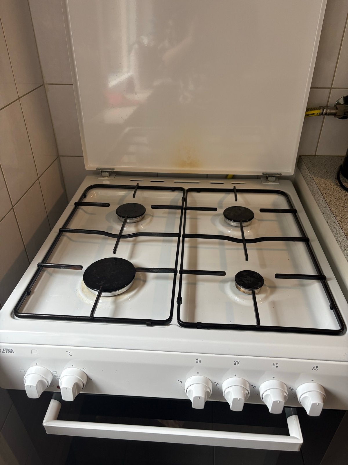 Etna gasfornuis met oven, Ophalen, 60 cm of meer, 4 kookzones, Zo goed als nieuw