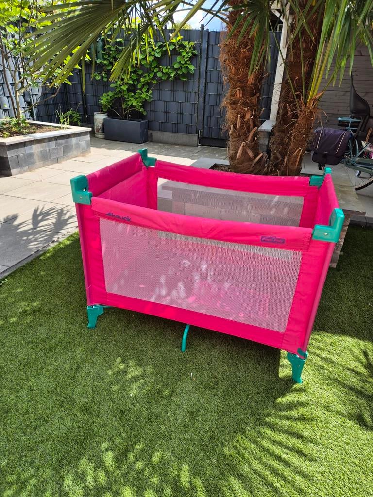 Hauck campingbedje / reisbedje / box met matras en hoes, Ophalen, Gebruikt, Reisbedje
