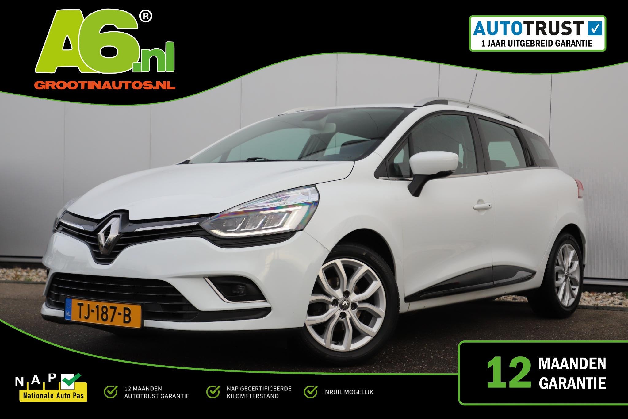 Renault Clio Estate 0.9 TCe Intens Full LED 16 inch LMV Half, Voorwielaandrijving, 898 cc, Gebruikt, Euro 6