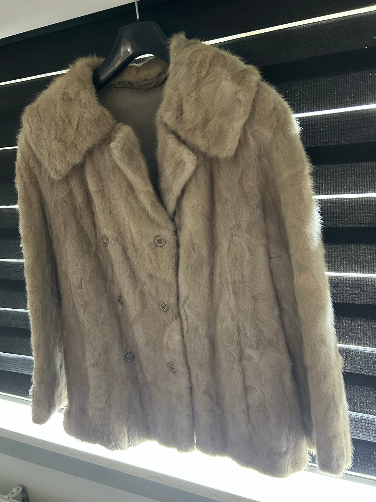 Echte nerts bont jas - Maat S/M, Ophalen, Zo goed als nieuw, Maat 36 (S), Beige