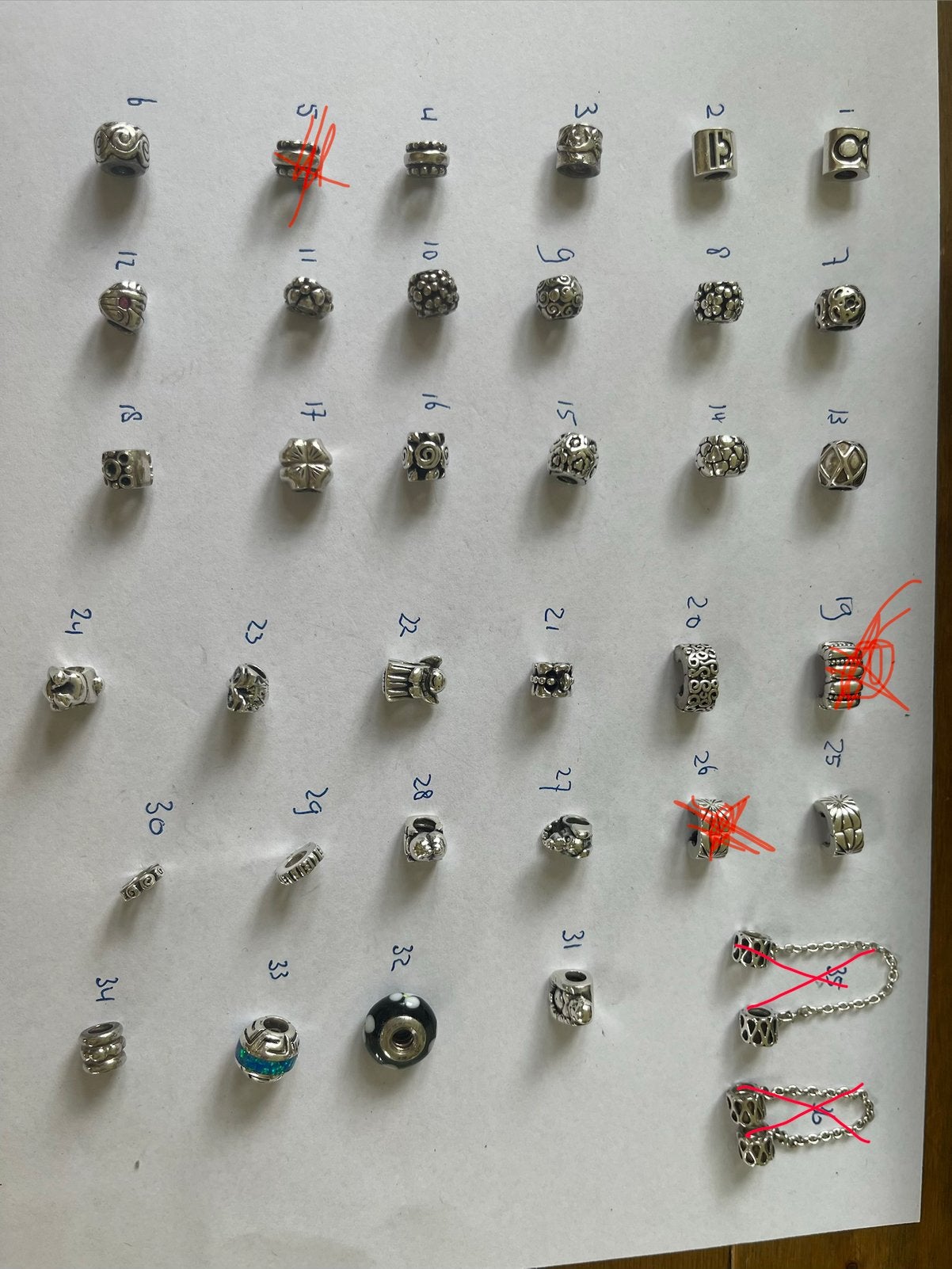 Diverse zilveren bedels, Pandora, Overige merken, Gebruikt, Ophalen of Verzenden, 4 bedels of meer