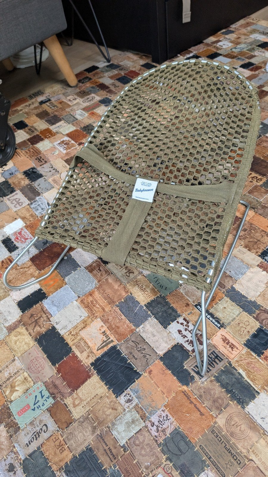 Originele Babybounce Wipstoel – 100% Katoen Mesh (N-Z), Overige merken, Wipstoel, Ophalen of Verzenden, Met gordel(s) of riempje(s)