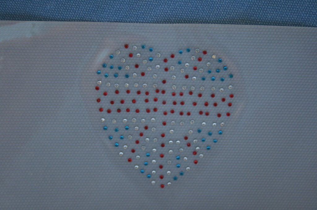 50 CT OF GRATIS Opstrijk strass applicatie hart Britse vlag, Ophalen, Nieuw, Overige applicaties