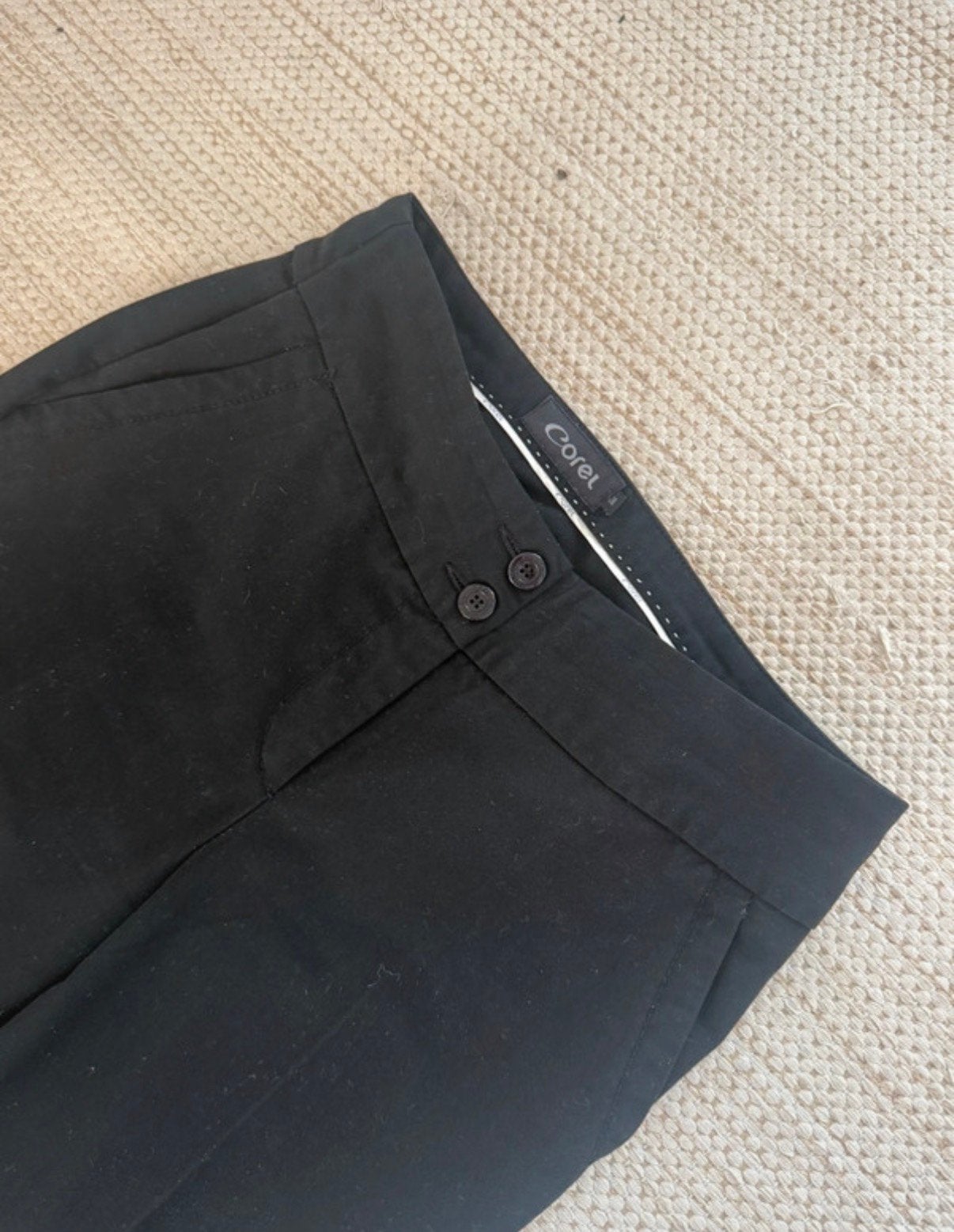 Corel zwarte broek met wijde pijpen Maat 38, Kleding | Dames, Maat 38/40 (M), Zwart, Ophalen of Verzenden, Lang