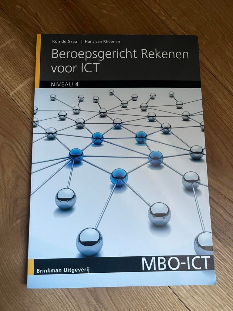 Beroepsgericht Rekenen voor ICT Niveau 4 MBO-ICT, Ophalen of Verzenden, Beta, Zo goed als nieuw, MBO