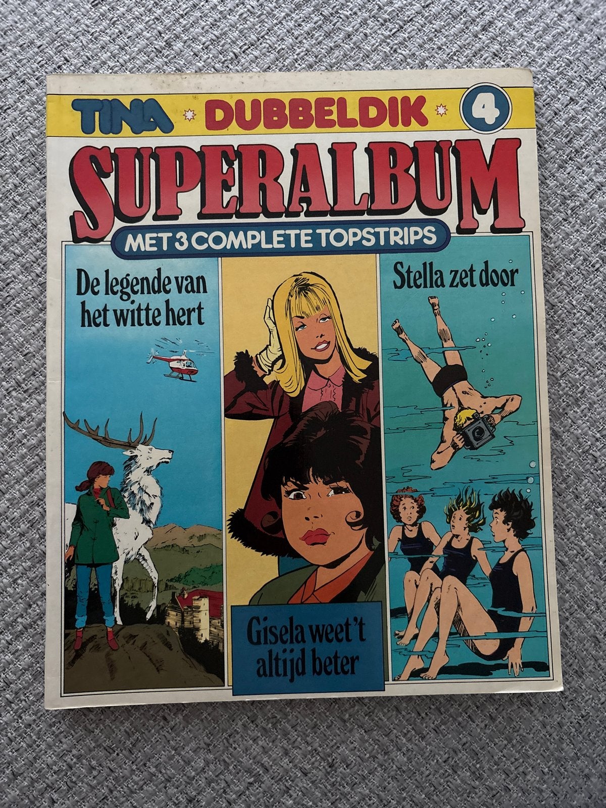 Tina Dubbeldik Superalbum 4 - Met 3 complete topstrips, Boeken, Eén stripboek, Ophalen of Verzenden, Gelezen