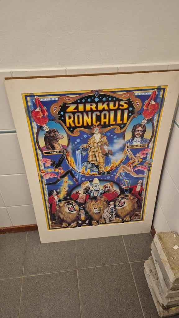 Zirkus Roncalli Poster - Vintage Circus Art, Ophalen, Met lijst, A1 t/m A3, Overige onderwerpen