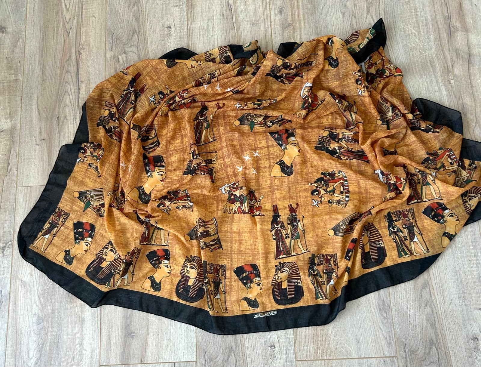 Prachtige pareo omslagdoek egyptische afbeeldingen, Ophalen of Verzenden, Zo goed als nieuw, Overige typen