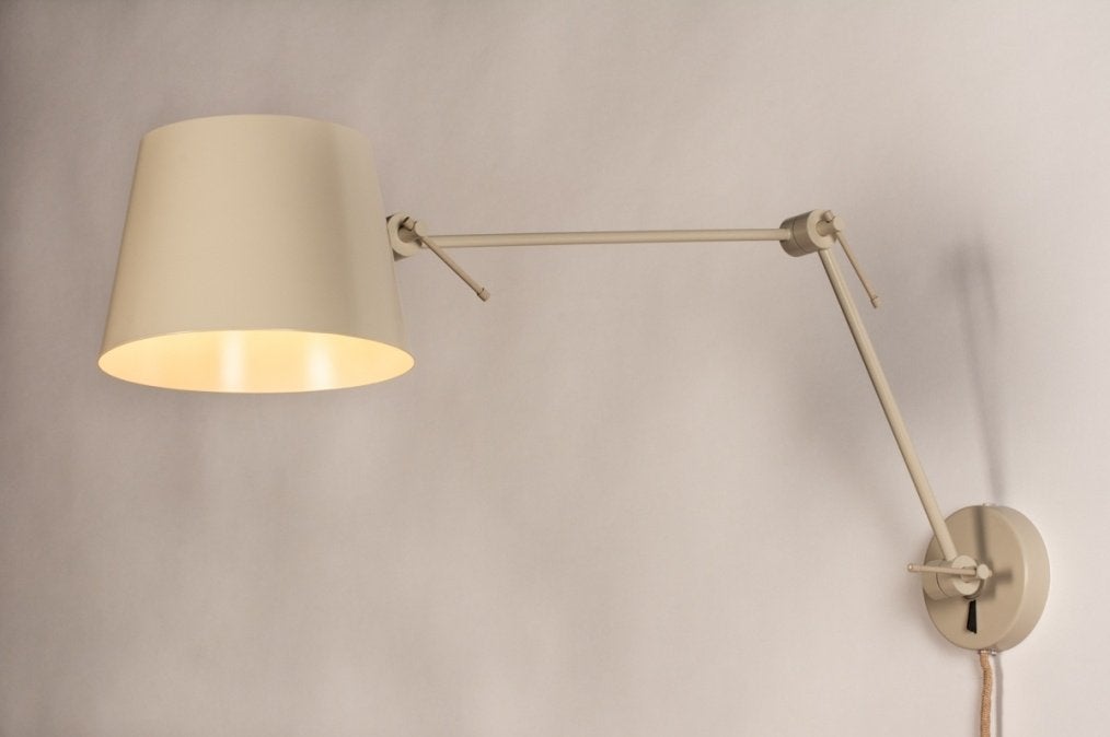 wandlamp beige zand verstelbaar japandi bank hoekbank lamp, Ophalen of Verzenden, Nieuw