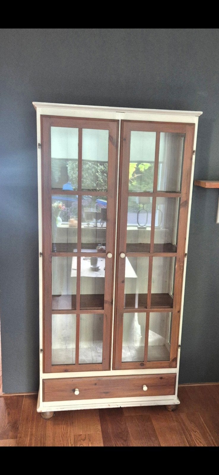 Vitrinekast, Huis en Inrichting, Ophalen, Gebruikt, Met lade(s), 50 tot 100 cm