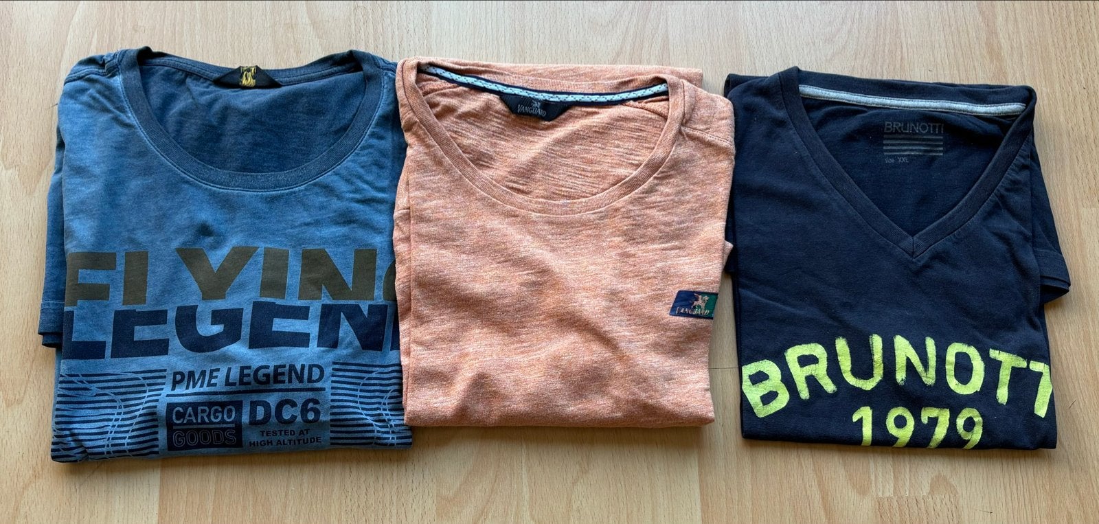 3 heren T-shirts XXL: PME Legend, Vanguard, Brunotti, Ophalen of Verzenden, Zo goed als nieuw, Overige maten, Meerkleurig