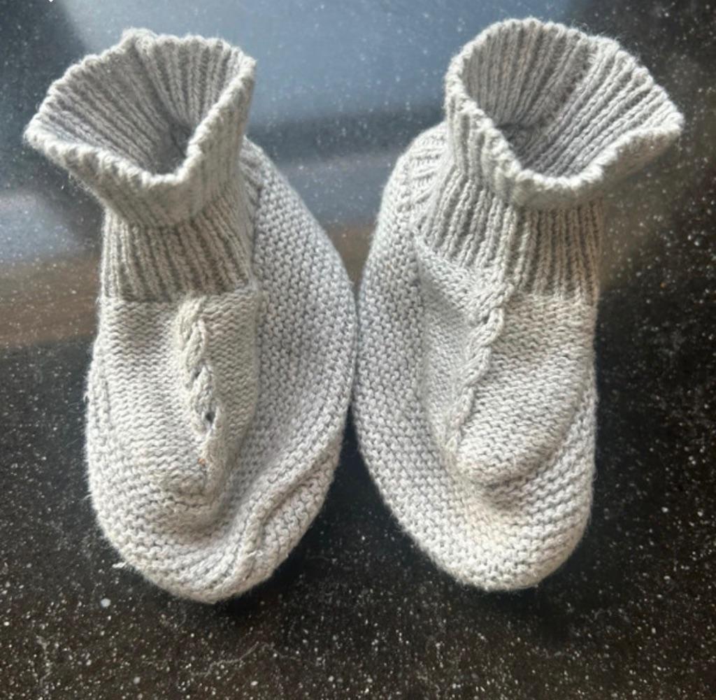 Wollen babyslofjes, Kinderen en Baby's, Slofjes, Jongetje of Meisje, Ophalen of Verzenden, Zo goed als nieuw