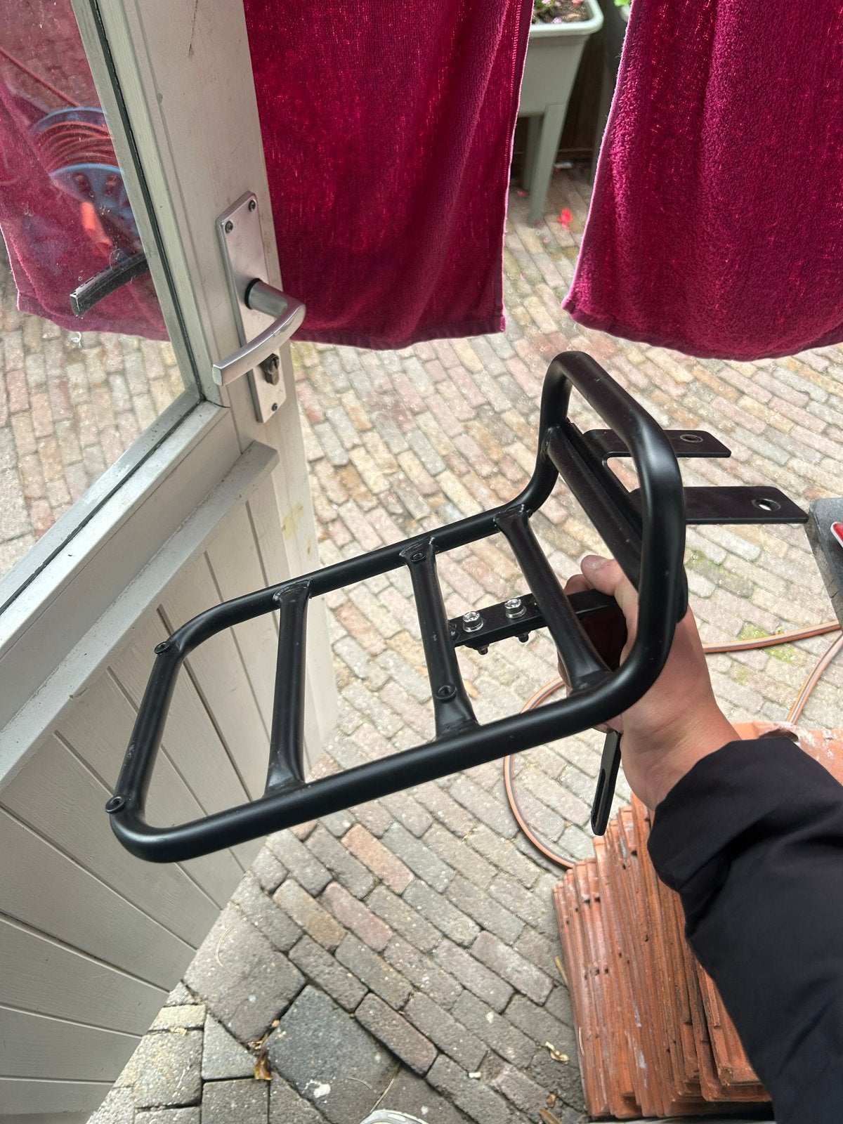 Zwart fietsrekje voor bagage fatbike, Ophalen of Verzenden, Gebruikt