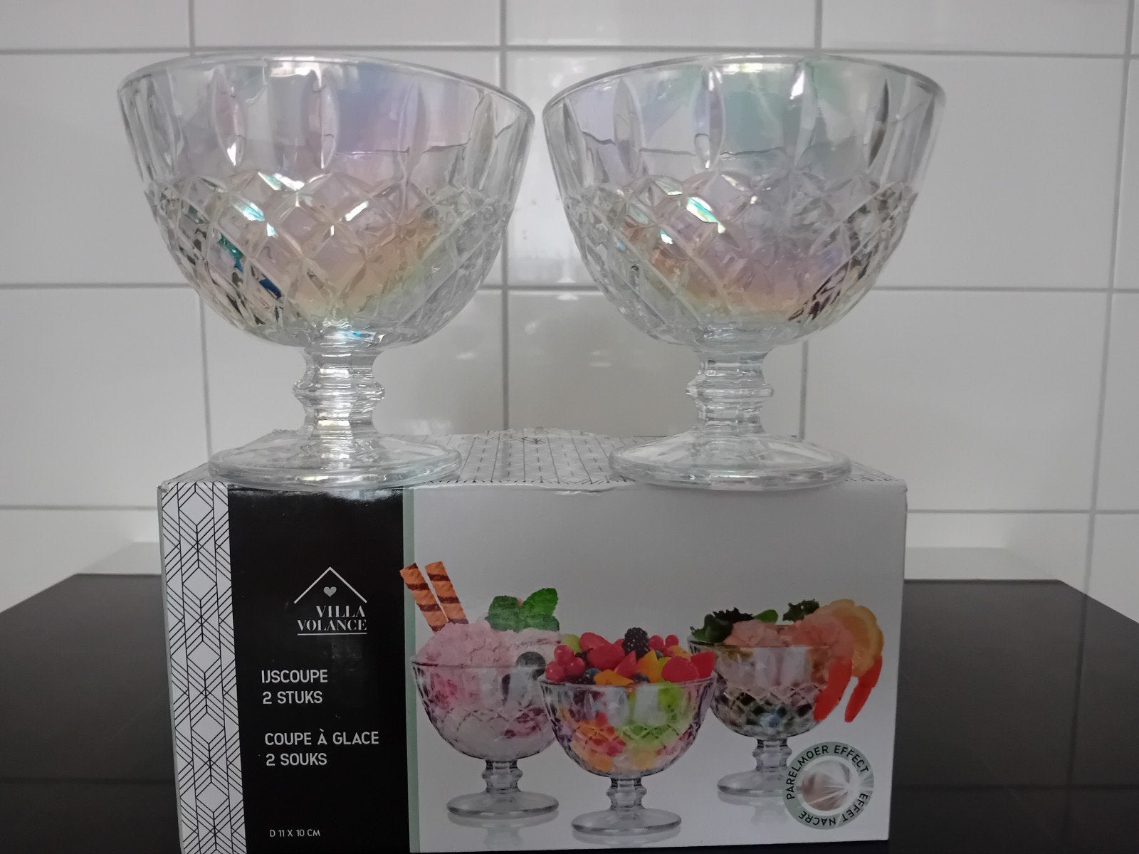 Villa volance IJSCOUPES 2 stuk. Nieuw!, Ophalen, Nieuw, Glas