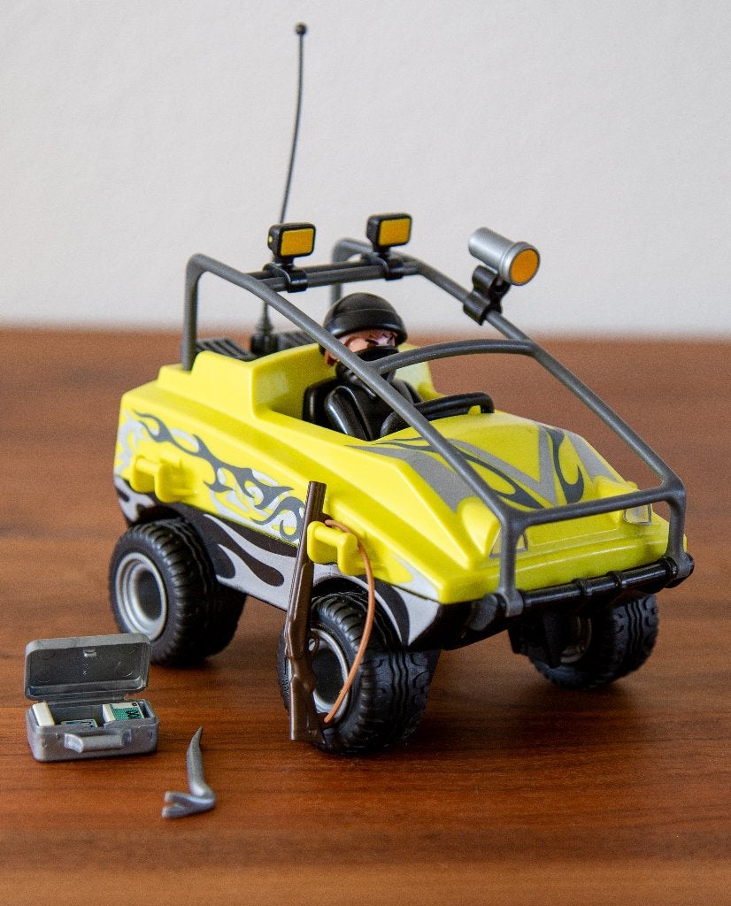 Playmobil Gangster in Amfibievoertuig 4449, Kinderen en Baby's, Speelgoed | Playmobil, Ophalen of Verzenden, Zo goed als nieuw