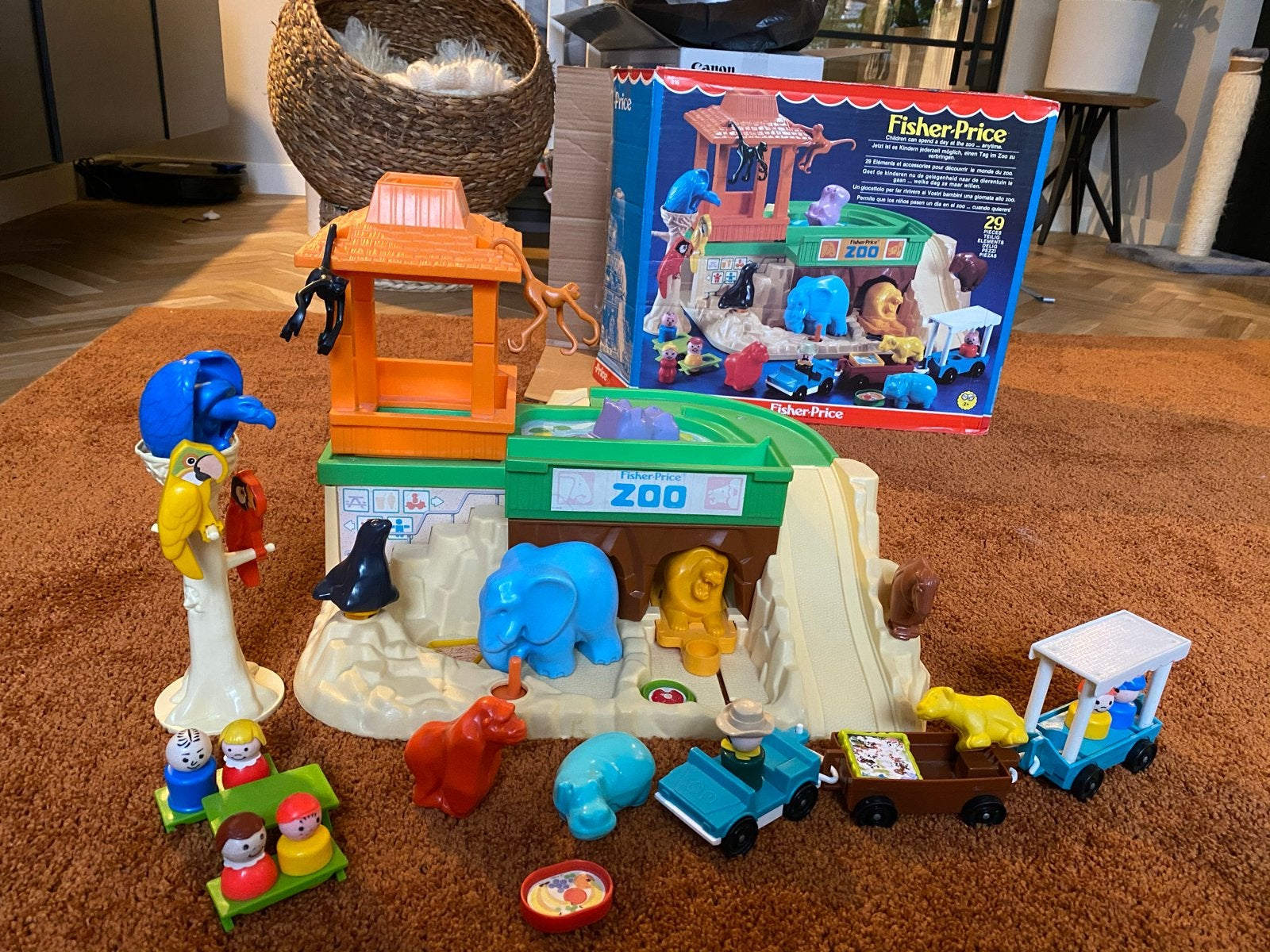 Vintage Fisher-Price Little People Zoo Speelset (1984), Ophalen of Verzenden, Gebruikt, Speelset