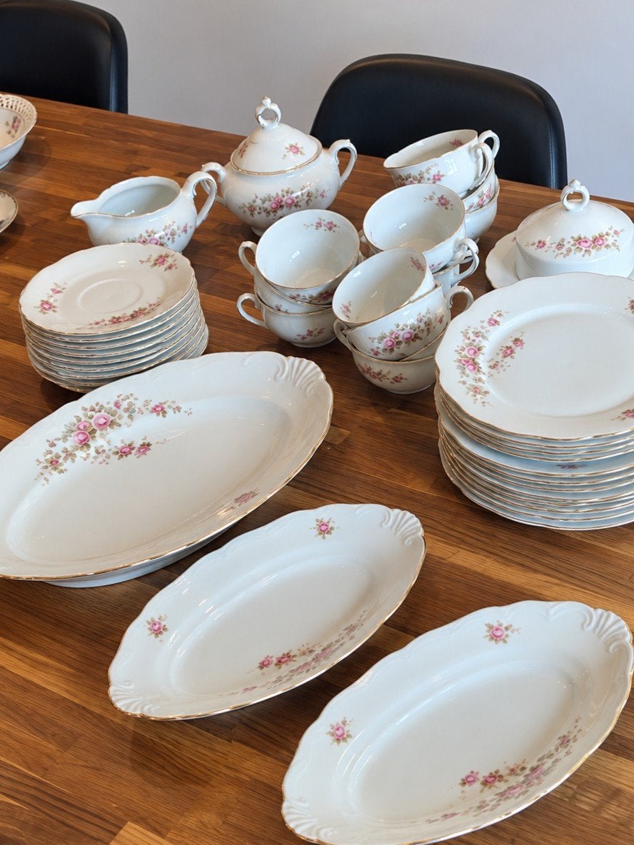Vintage porseleinen servies H&C – Made in Czechoslovakia, Ophalen of Verzenden