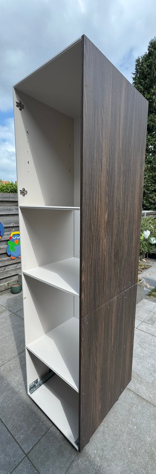 Hoge keukenkast met planken, Ophalen, Bruin, 200 cm of meer, Nieuw