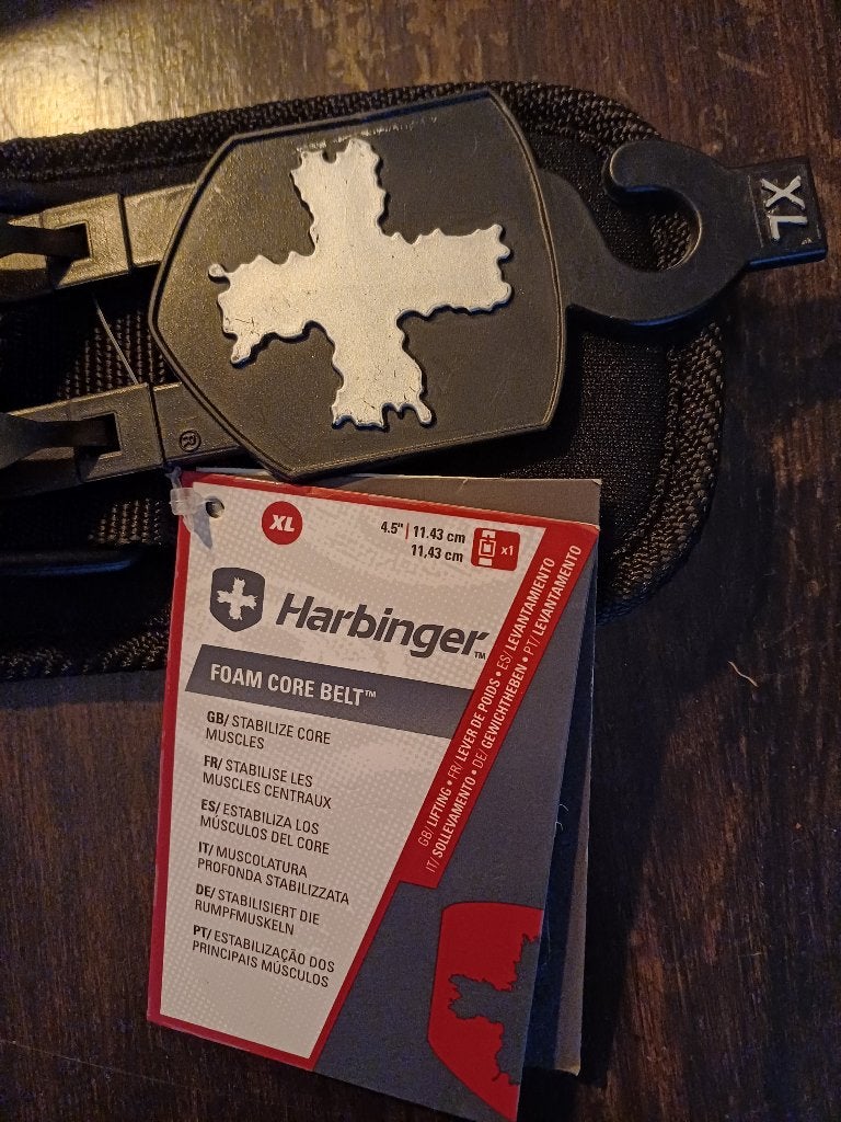 Harbinger Foam Core Lifting Belt 4,5 inch Zwart - XL, Ophalen of Verzenden, Nieuw, Rug, Overige typen