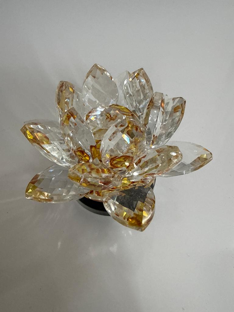 Decoratieve Kristallen Lotus Bloem, Meerkleurig, Ophalen of Verzenden, Zo goed als nieuw, Modern