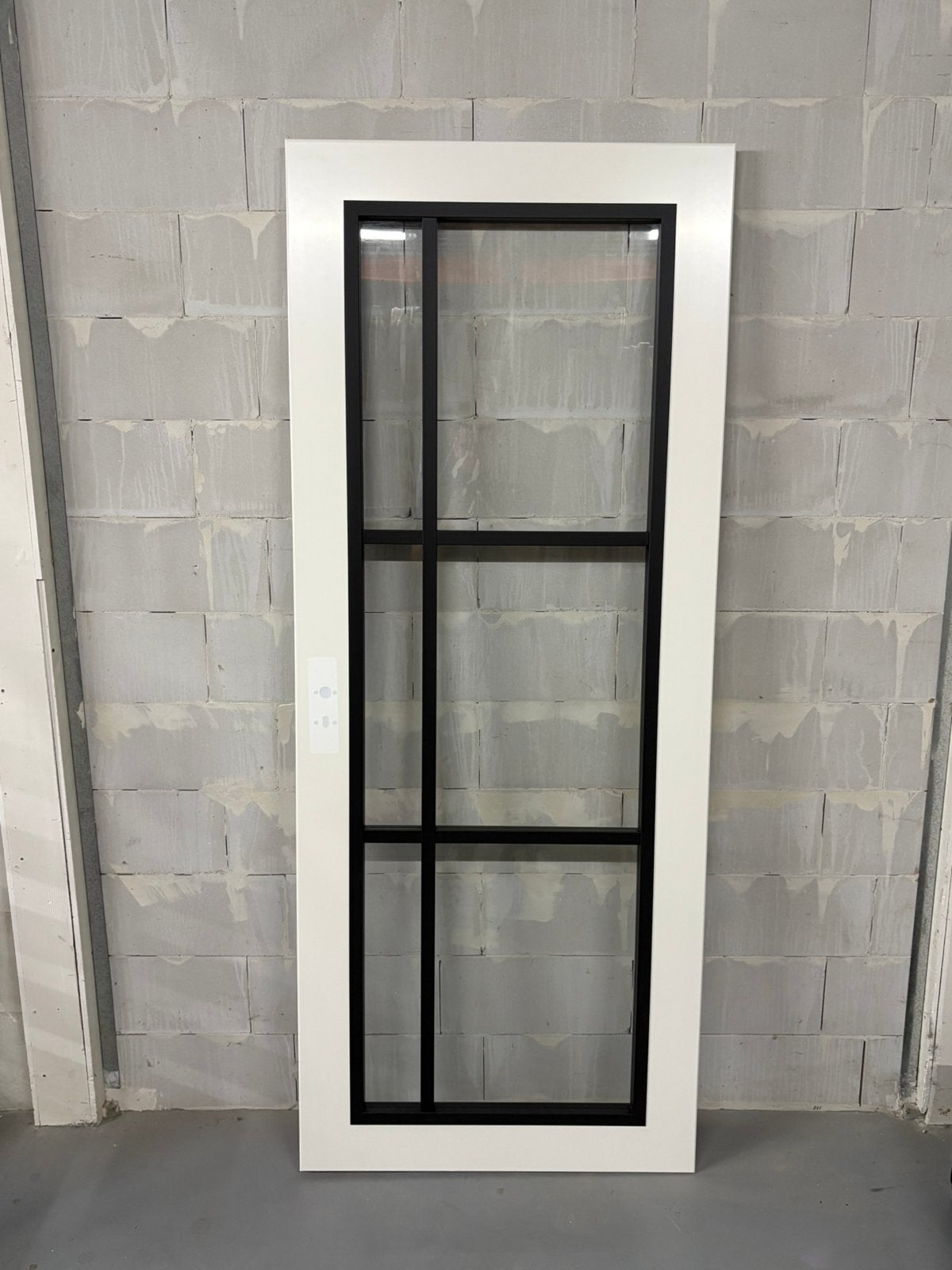 Svedex FR 504 opdek rechts 83x211,5 blank glas afgelakt 9010, 80 tot 100 cm, Binnendeur, Nieuw, Ophalen of Verzenden