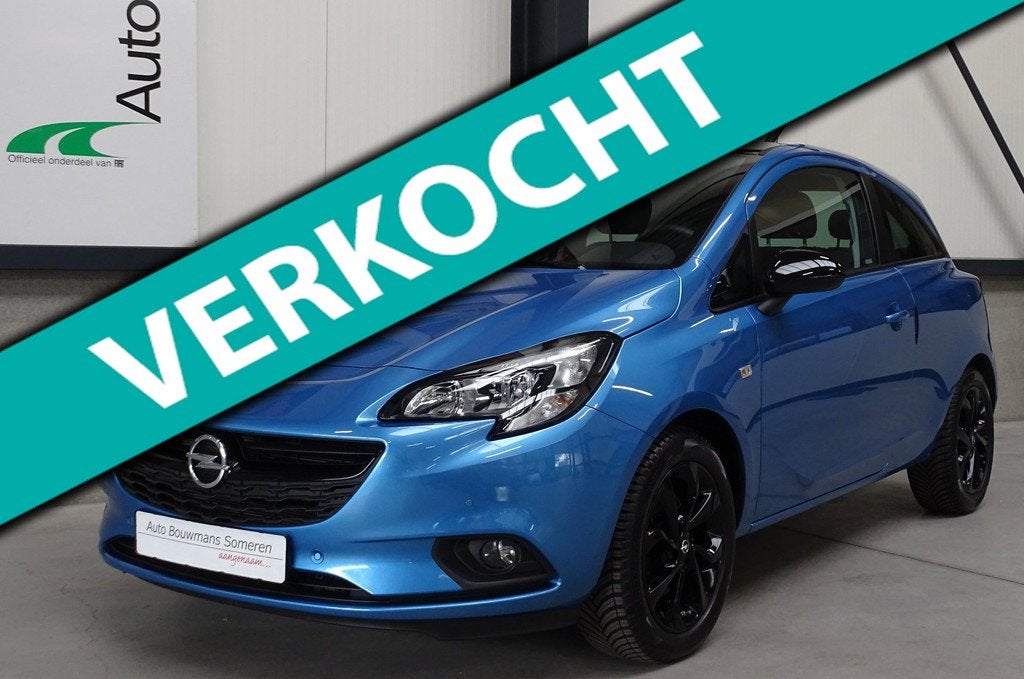 Opel Corsa 3 DEURS 1.4 TURBO "COLOR EDITION" -1E EIG. ! / UN, Auto's, Opel, Voorwielaandrijving, Stof, Gebruikt, Blauw