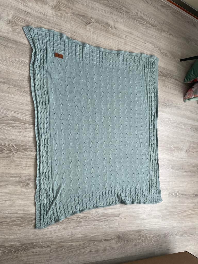 Baby's Only aankleedkussenhoes & ledikantdeken mintgroen, Ophalen, Gebruikt, Deken