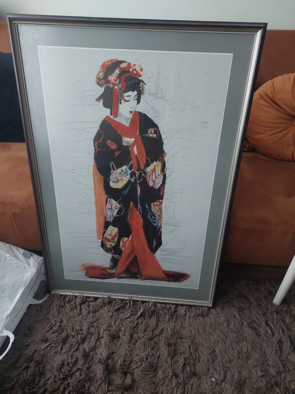 Prachtige Japanse Geisha Print - Gesigneerd Pater Sato, Antiek en Kunst, Ophalen
