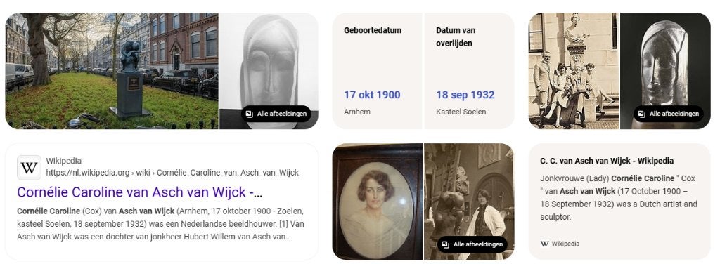 Cornélie van Asch van Wijck - vrouwenmasker, Ophalen of Verzenden
