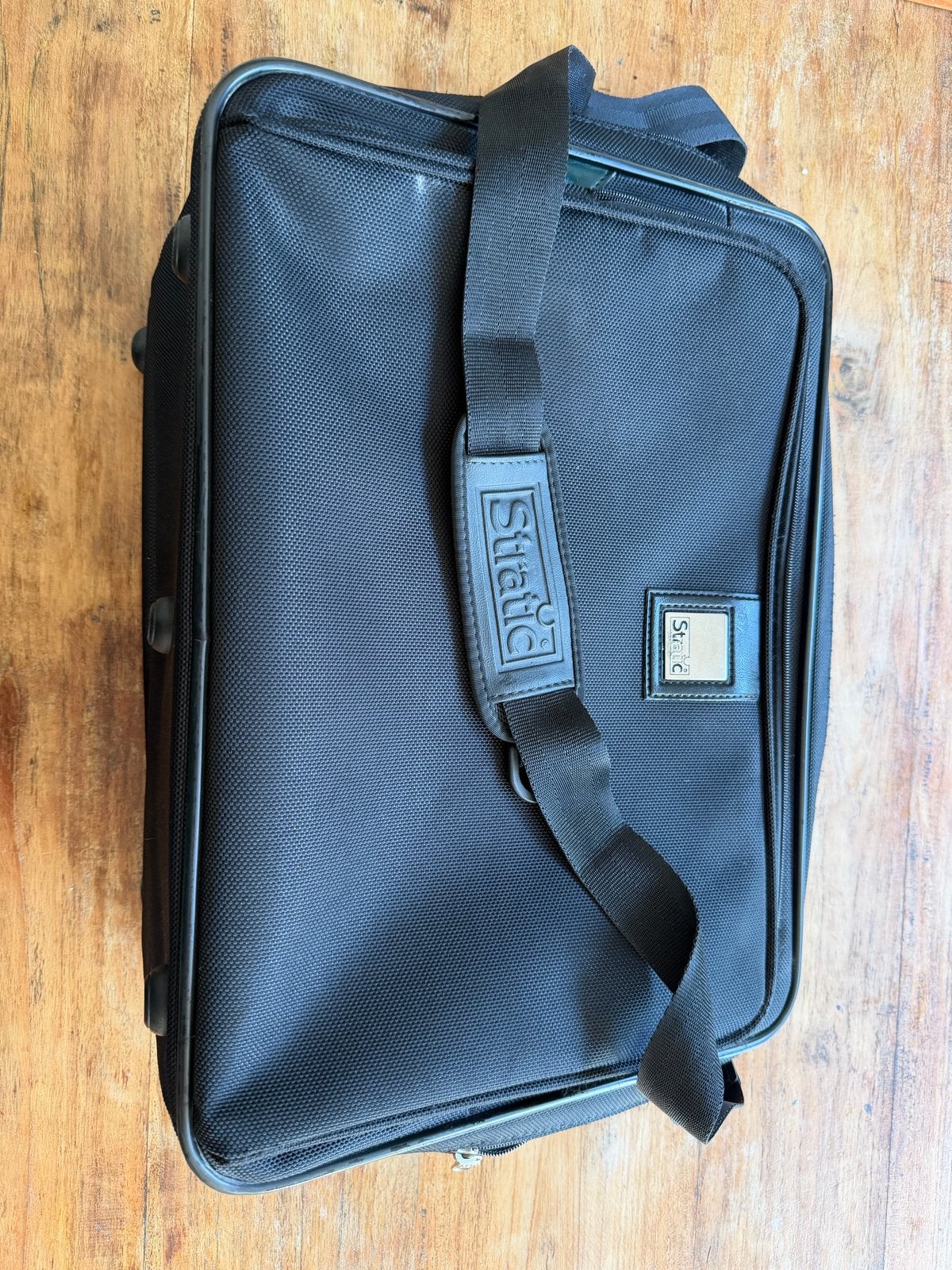Stratic vintage laptoptas schouderband, Ophalen of Verzenden, Gebruikt, Zwart, Overige merken