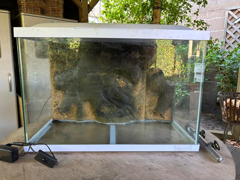Superfish start 70 led met verwarming en achtergrond., Dieren en Toebehoren, Ophalen, Gebruikt, Verwarming, Leeg aquarium