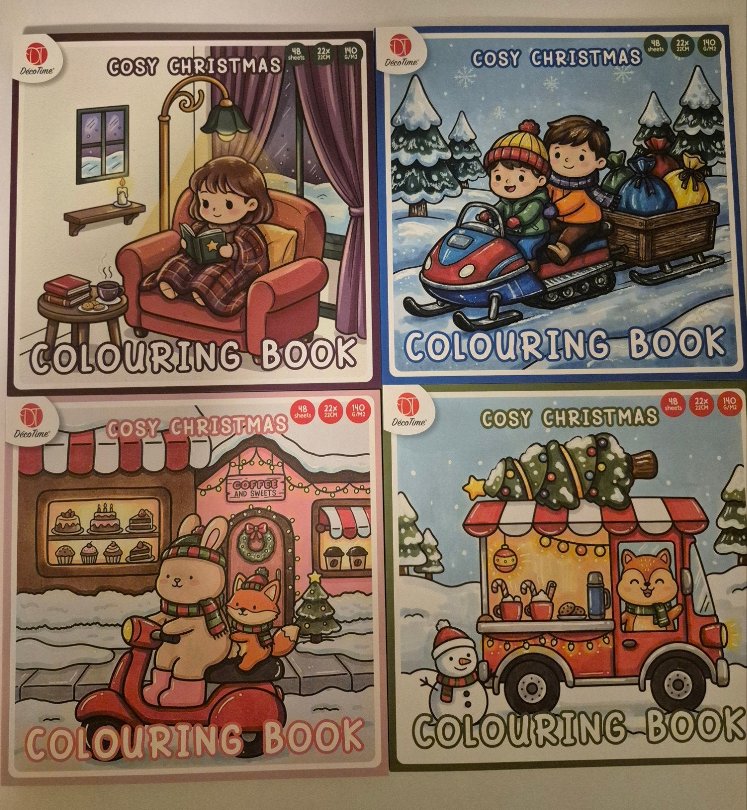 4 kerstkleurboeken, Ophalen of Verzenden