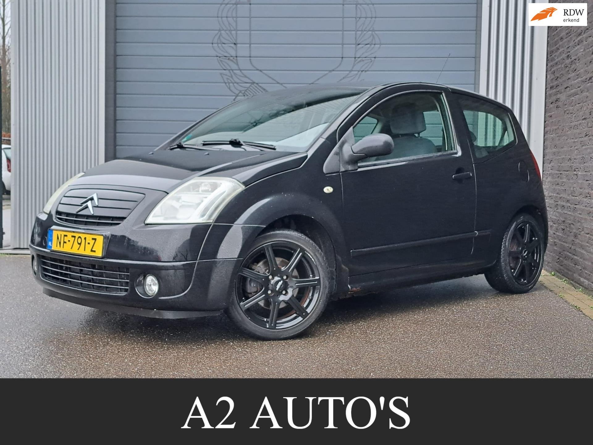 Citroen C2 1.4i Caractère Ecc|Cruise, Voorwielaandrijving, 4 cilinders, 965 kg, Zwart