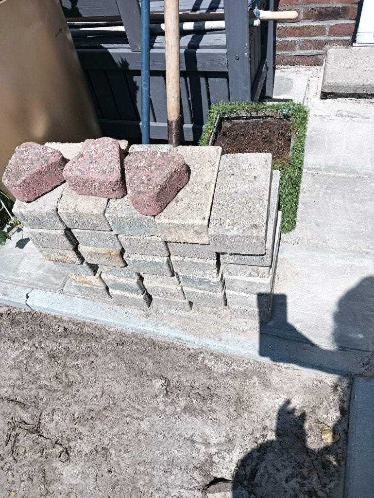 Tuintegels gratis aangeboden, Ophalen, Gebruikt, Beton, Terrastegels