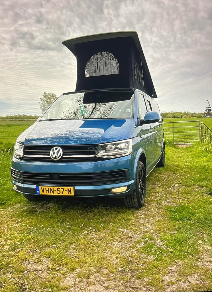 Vw transporter t6 camper 204pk dsg standkachel offgrid, Caravans en Kamperen, Campers, Buscamper of Camperbus, Volkswagen, Particulier