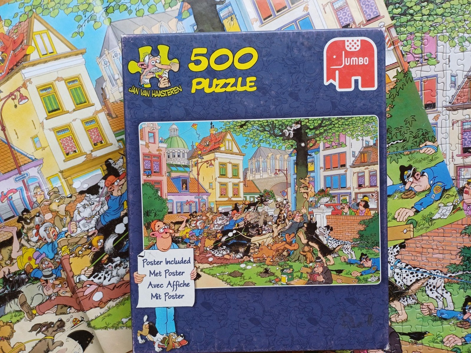 Puzzel 500 stukjes Jan van Haasteren, Van die kat, Ophalen of Verzenden, 500 t/m 1500 stukjes, Zo goed als nieuw, Legpuzzel
