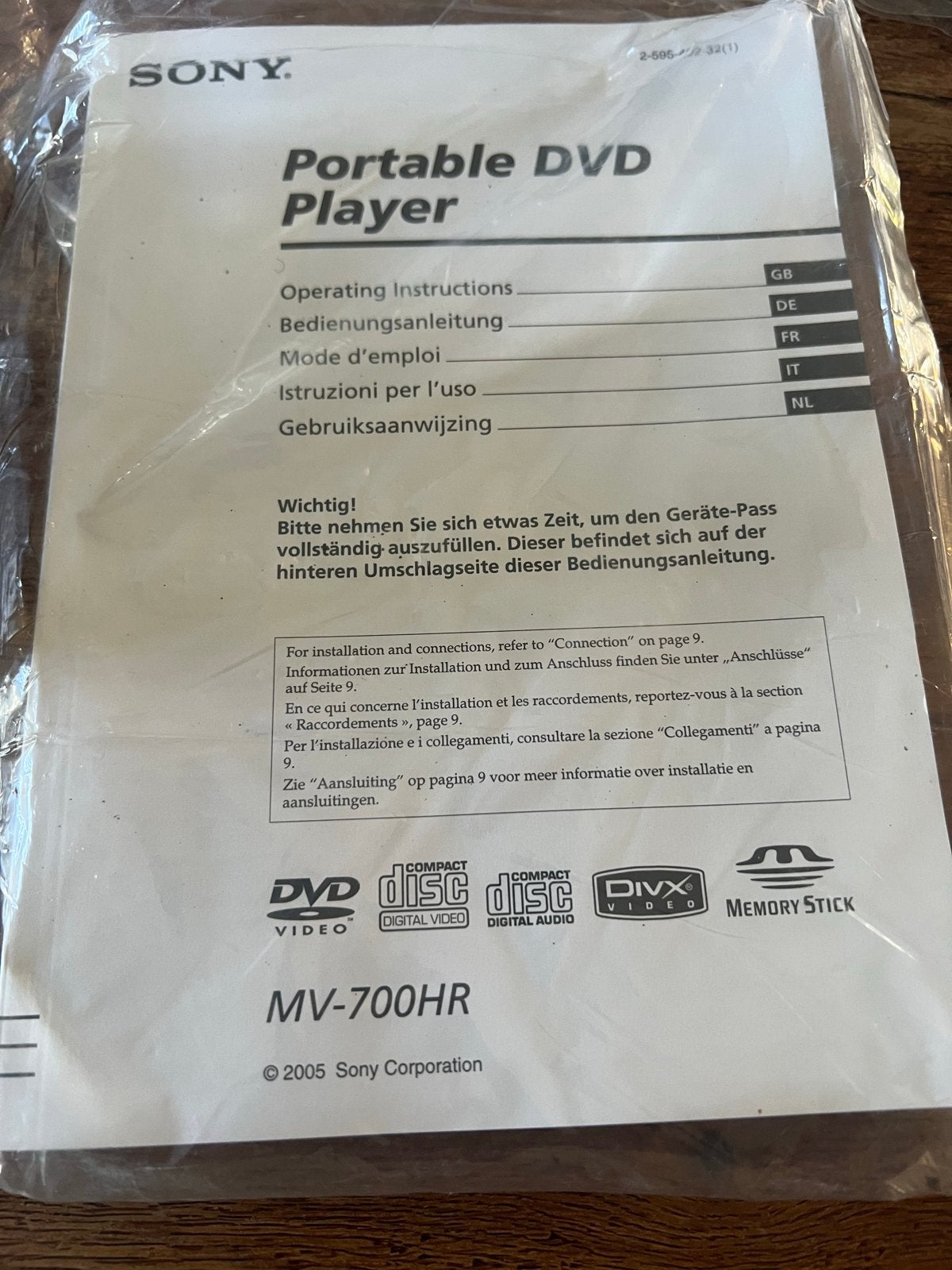Sony MV-700HR Draagbare DVD Speler met MP3 en DivX, Dvd-speler, Gebruikt, Draagbaar, Ophalen of Verzenden