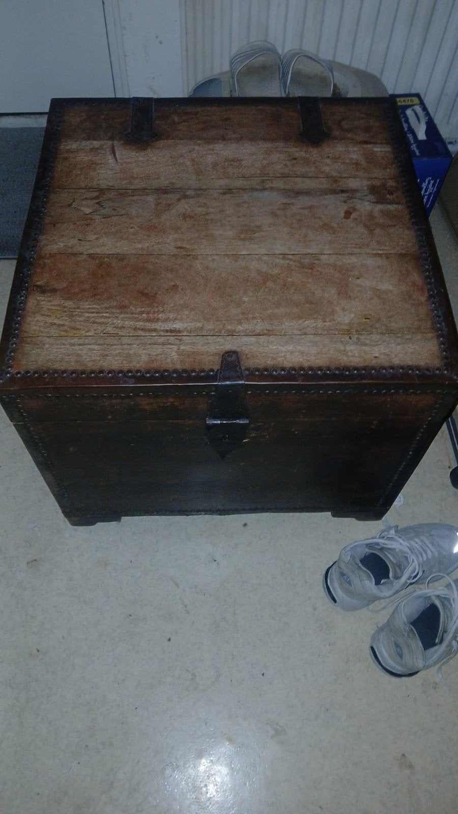 antiek houten opbergkist dekens etc, Ophalen