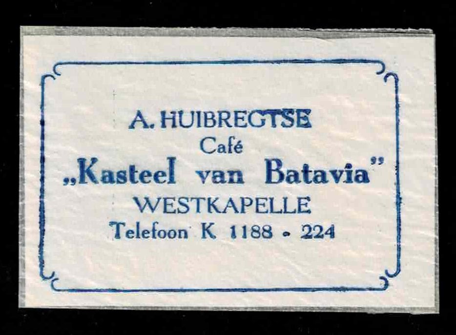3 Kasteel van Batavia Westkapelle doorzichtig zakje, Ophalen of Verzenden, Nederland
