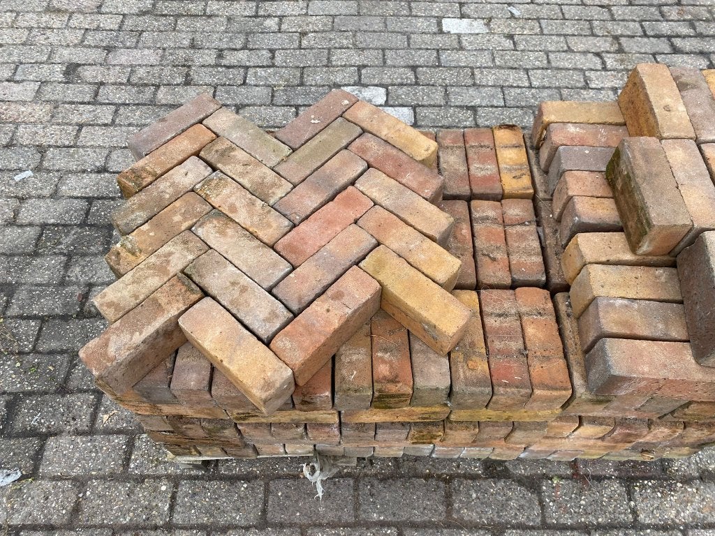 4.32 m2 gebakken Dikformaat Oranje-geel 6.8x20x8 cm €85,00!, Ophalen, Keramiek, Klinkers, Zo goed als nieuw