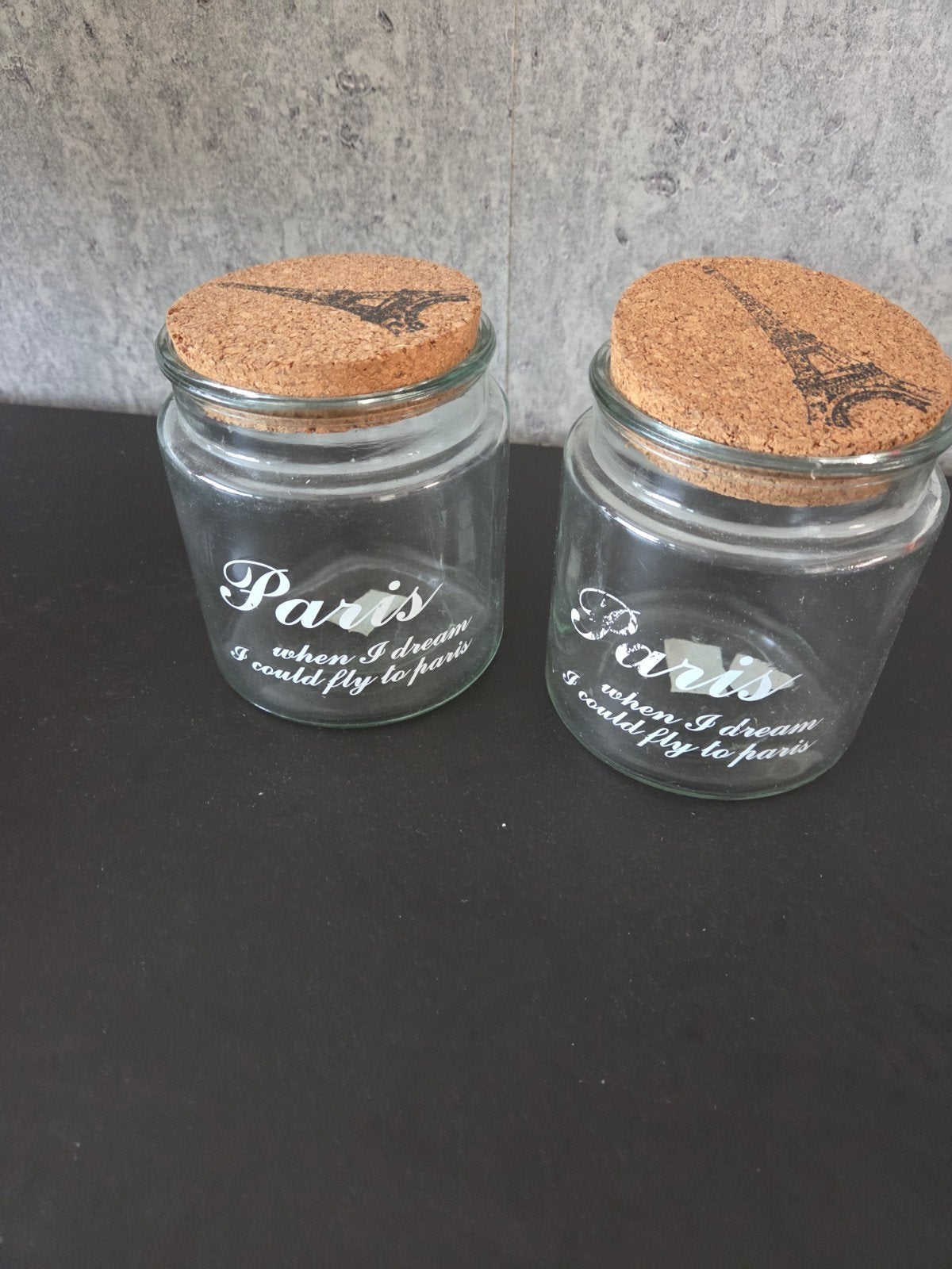 2 Nieuwe glazen potten met kurk deksel, Ophalen of Verzenden, Nieuw, Glas