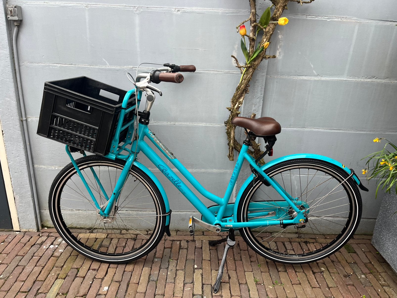 Gazelle miss Grace damesfiets meiden fiets blauw, Ophalen, Dubbele standaard, Gazelle, 53 tot 56 cm
