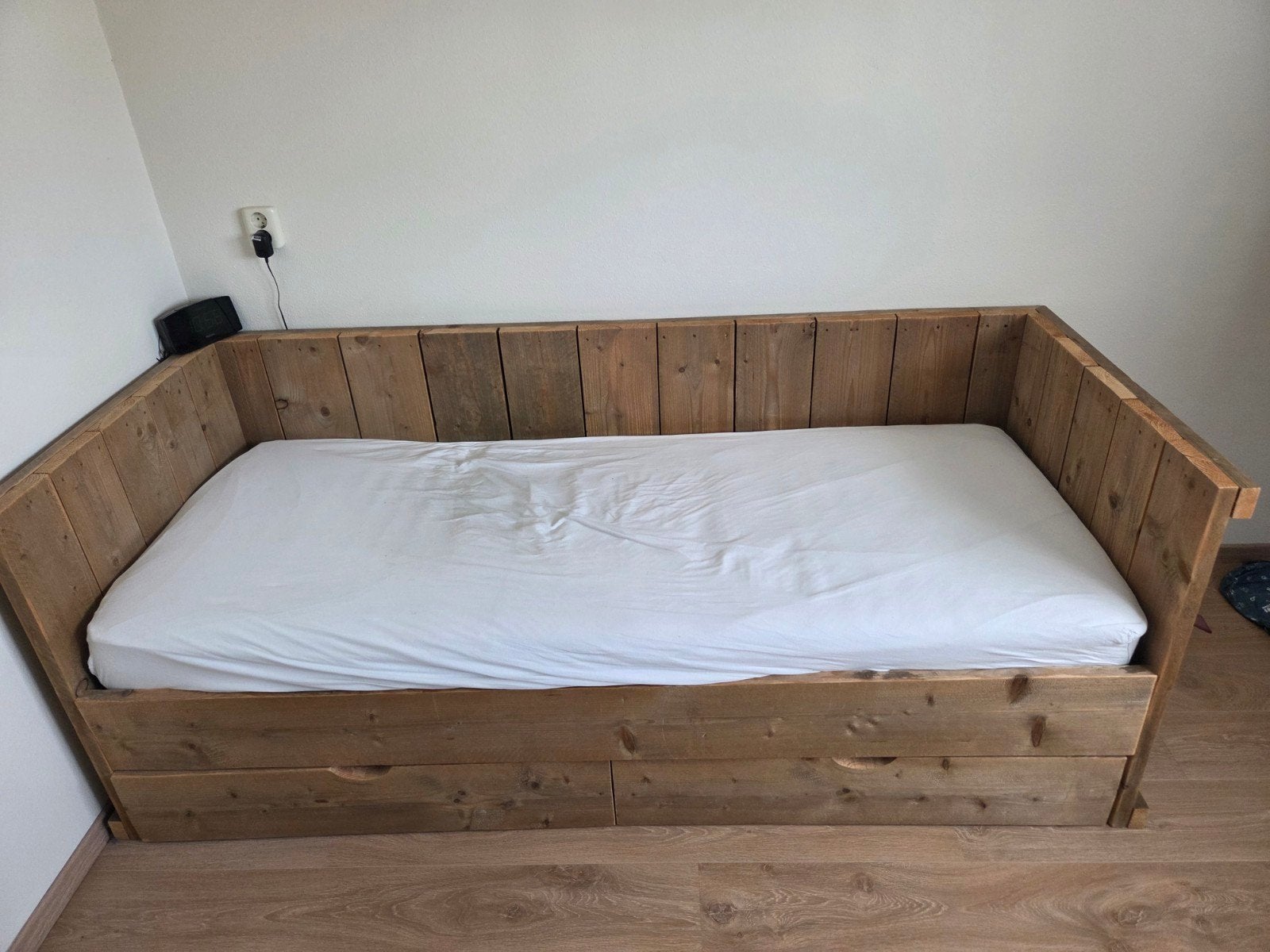 Steigerhouten kajuitbed, Huis en Inrichting, Ophalen, Eenpersoons, Steigerhout, Zo goed als nieuw