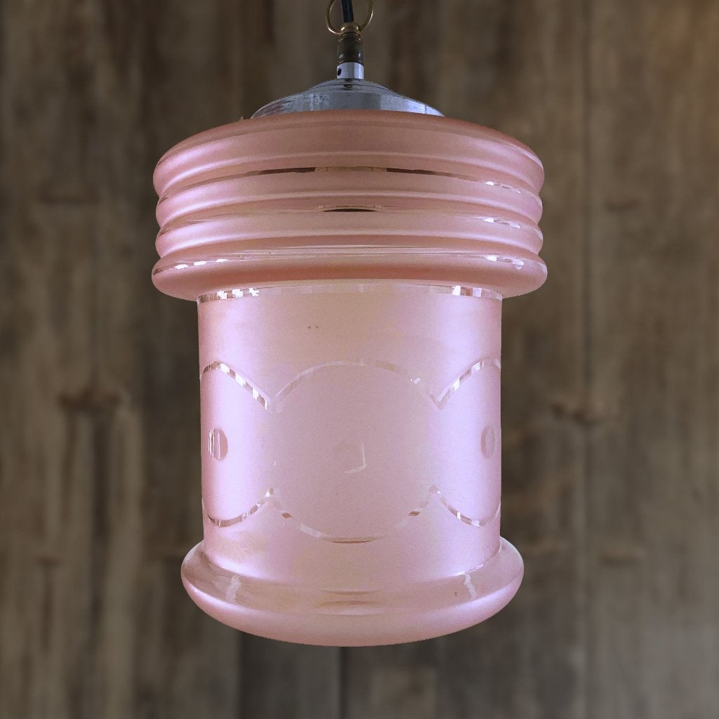Vintage Hanglamp Roze Bol, Ophalen of Verzenden