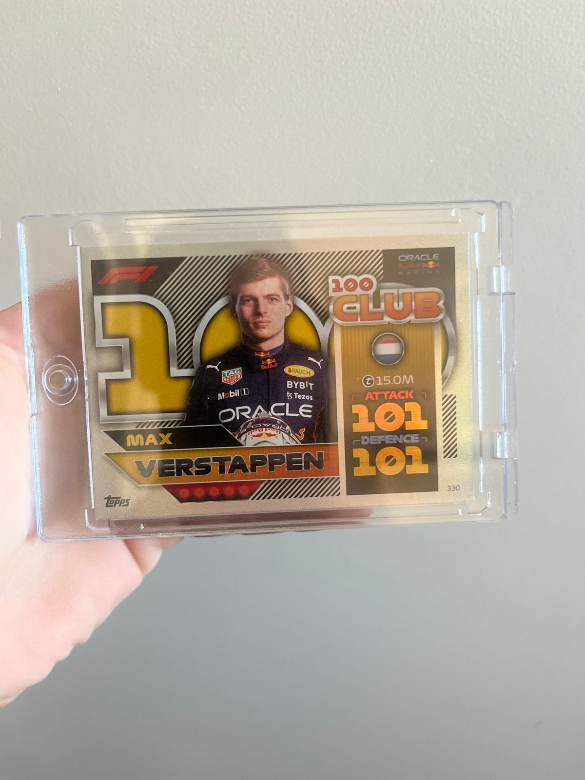 Max Verstappen Topps Turbo Attax 2022 100 Club Kaart, Ophalen of Verzenden, Zo goed als nieuw, Losse kaart