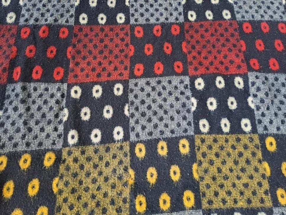 Vintage deken kubus 2 Zijdig geel zwart rood, Ophalen of Verzenden, Zo goed als nieuw, N.v.t, N.v.t