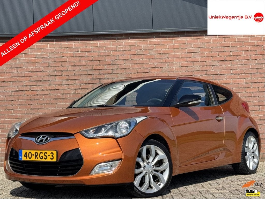 Hyundai Veloster 1.6 GDI I-CATCHER | LEDER! | NAVI! | CAMERA, Auto's, Voorwielaandrijving, Gebruikt, 4 stoelen, Bedrijf