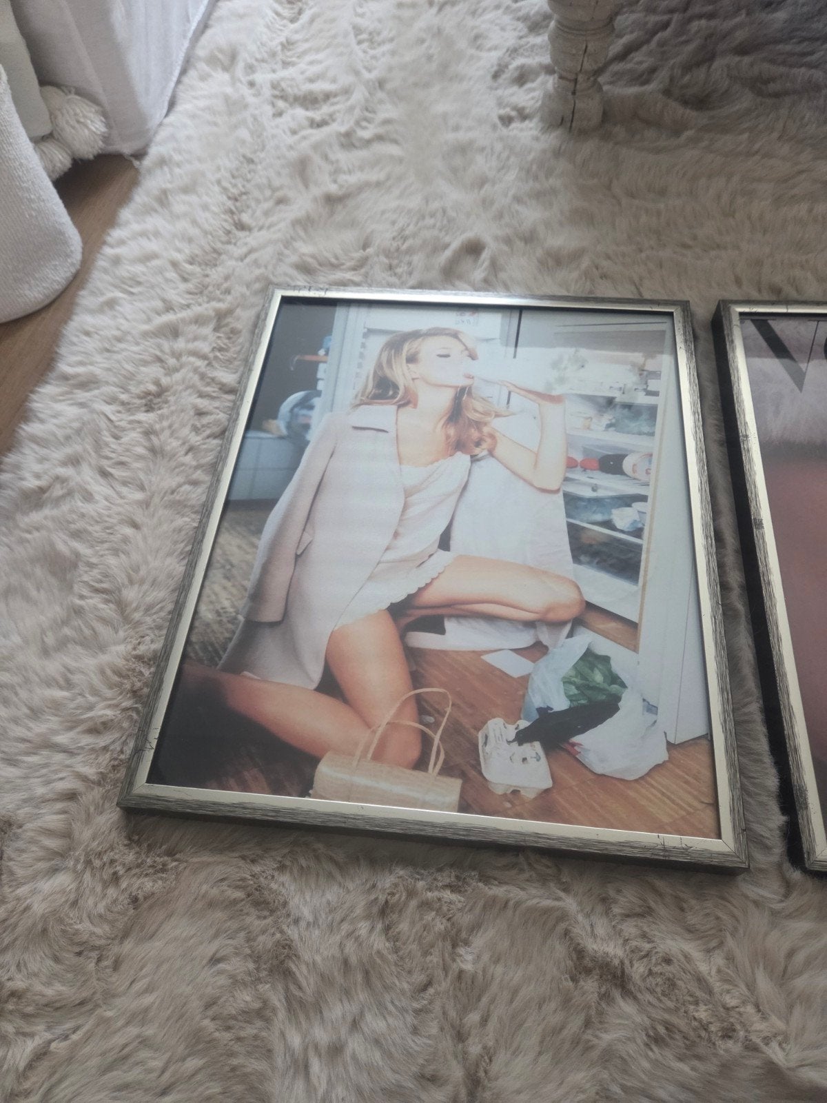 Kate moss Milk , en Vogue schilderij lijsten per stuk 25,-, Ophalen of Verzenden, Zo goed als nieuw, Eenpersoons