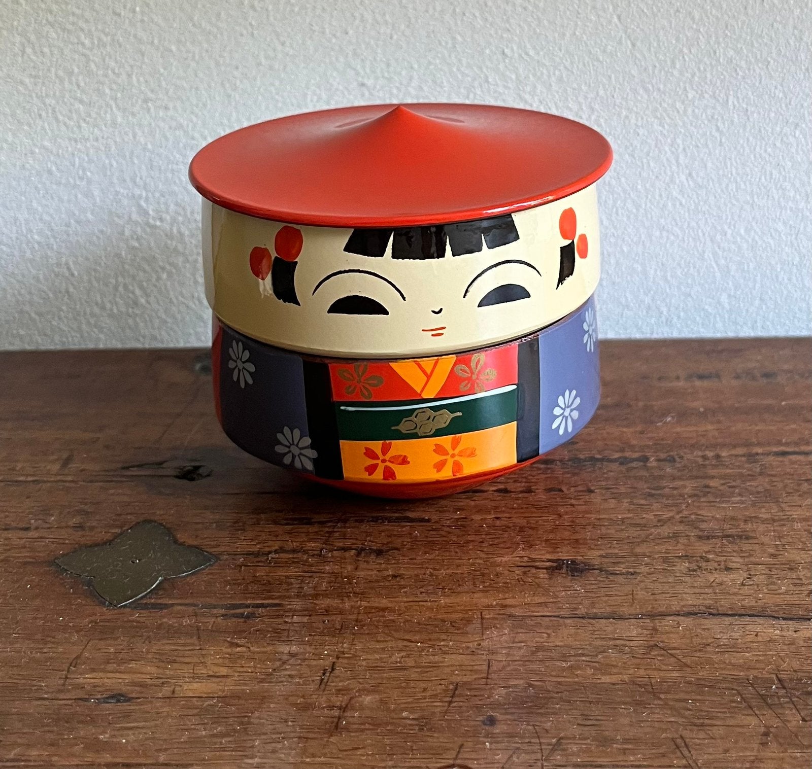 Japans Vintage Kokeshi boy bentobox (collectable), Ophalen of Verzenden, Huis en Inrichting