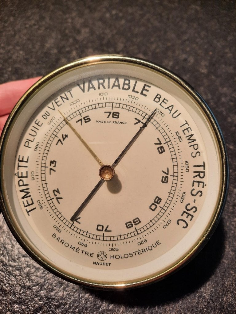 luxe barometer gemaakt in Frankrijk NAUDET 12,5 cm diameter, Verzenden, Nieuw
